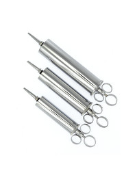 Edelstahl-Spritze 50ml, silber